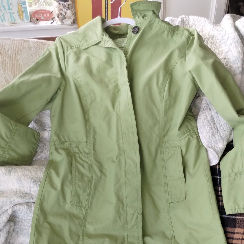 COPY - Eddie Bauer spring green size medium knee length trench coat